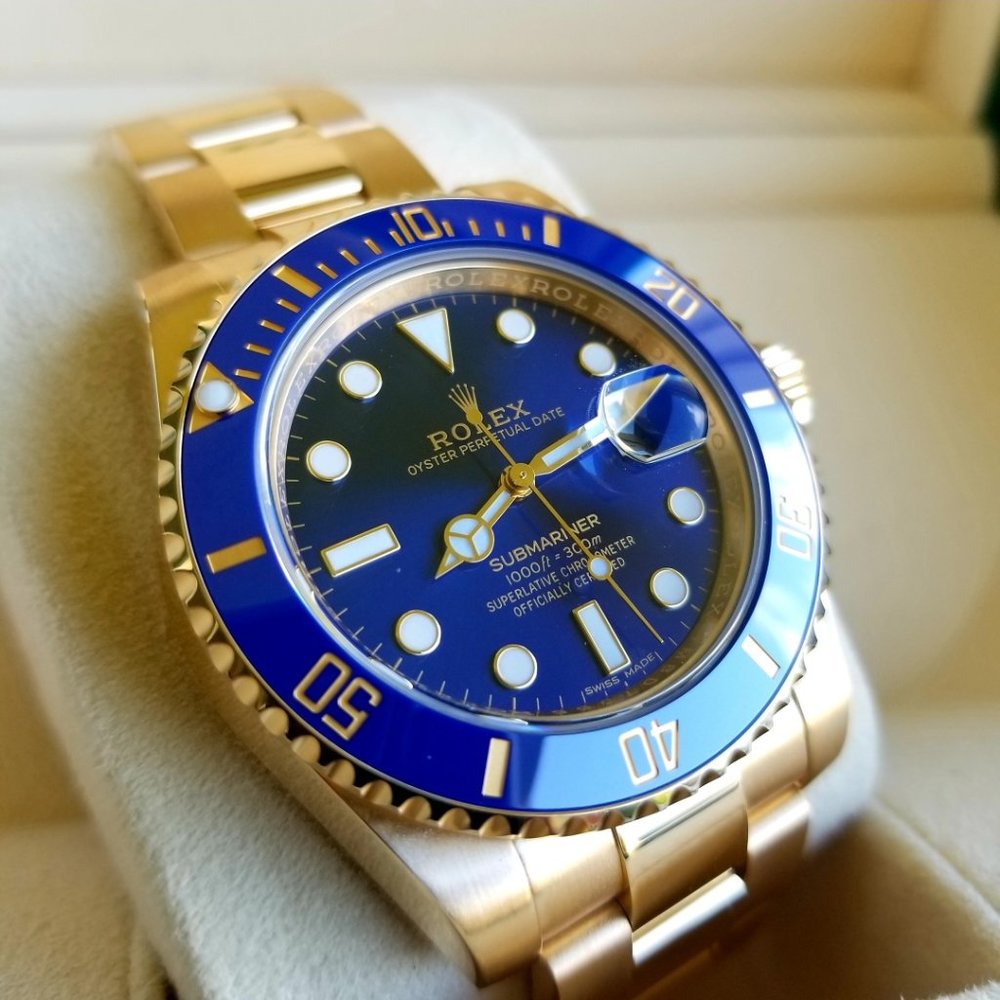 Rolex Submariner Yellow Gold 18k Blue Dial - Picture 3 of 9